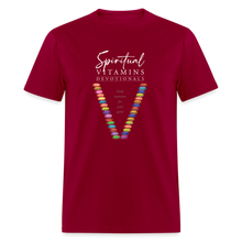 Load image into Gallery viewer, Spiritual Vitamins Unisex Classic T-Shirt - dark red