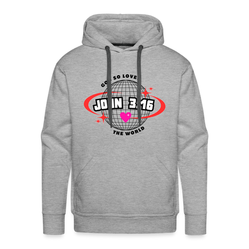 For God So Loved the World Unisex Premium Hoodie - Light - heather grey