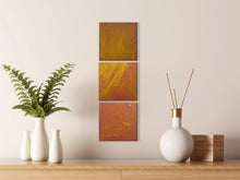 Load image into Gallery viewer, 5x5&quot; Pink &amp; Yellow Set of Three Canvas Panels