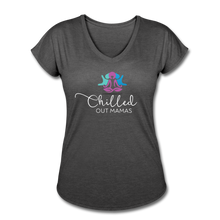 Load image into Gallery viewer, Chilled Out Mamas Women&#39;s Tri-Blend V-Neck T-Shirt - deep heather