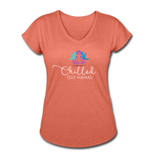 Load image into Gallery viewer, Chilled Out Mamas Women&#39;s Tri-Blend V-Neck T-Shirt - heather bronze