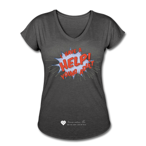 TC "Help! I Have Young Adults" Women's Tri-Blend V-Neck T-Shirt - deep heather