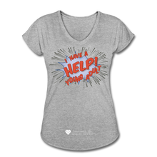 Load image into Gallery viewer, TC &quot;Help! I Have Young Adults&quot; Women&#39;s Tri-Blend V-Neck T-Shirt - heather gray