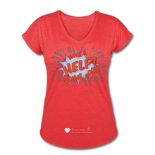 Load image into Gallery viewer, TC &quot;Help! I Have Young Adults&quot; Women&#39;s Tri-Blend V-Neck T-Shirt - heather red