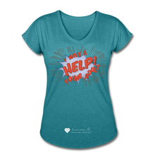Load image into Gallery viewer, TC &quot;Help! I Have Young Adults&quot; Women&#39;s Tri-Blend V-Neck T-Shirt - heather turquoise
