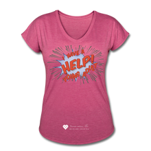 Load image into Gallery viewer, TC &quot;Help! I Have Young Adults&quot; Women&#39;s Tri-Blend V-Neck T-Shirt - heather raspberry