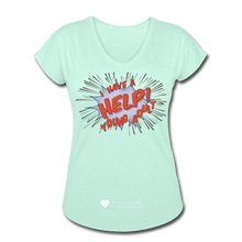 Load image into Gallery viewer, TC &quot;Help! I Have Young Adults&quot; Women&#39;s Tri-Blend V-Neck T-Shirt - mint