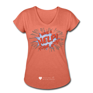 TC "Help! I Have Young Adults" Women's Tri-Blend V-Neck T-Shirt - heather bronze