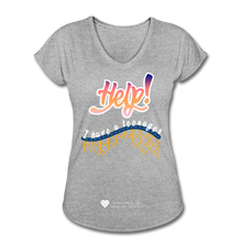Load image into Gallery viewer, TC &quot;Help! I Have A Teenager&quot; Women&#39;s Tri-Blend V-Neck T-Shirt - heather gray