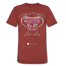 Load image into Gallery viewer, TC &quot;Homeschool Mom On The Run&quot; Unisex Tri-Blend T-Shirt - heather cranberry