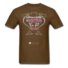 Load image into Gallery viewer, TC &quot;Homeschool Mom On The Run&quot; Unisex Standard T-Shirt Dark - brown