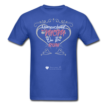 Load image into Gallery viewer, TC &quot;Homeschool Mom On The Run&quot; Unisex Standard T-Shirt Dark - royal blue