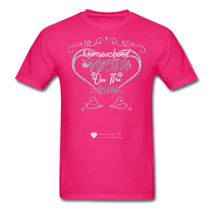 TC "Homeschool Mom On The Run" Unisex Standard T-Shirt Dark - fuchsia