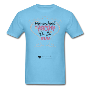 TC "Homeschool Mom On The Run" Unisex Standard T-Shirt Light - aquatic blue