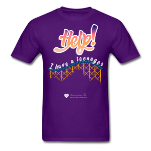 TC "Help! I Have A Teenager" Unisex Standard T-Shirt Dark - purple