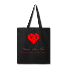 Load image into Gallery viewer, Trina Cares Tote Bag - black