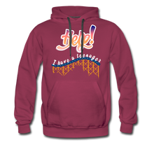 Load image into Gallery viewer, TC &quot;Help! I Have a Teenager.&quot; Unisex Premium Hoodie - burgundy