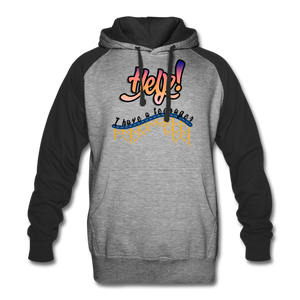 TC "Help! I Have A Teenager" Colorblock Hoodie - heather gray/black