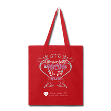 Load image into Gallery viewer, TC &quot;Homeschool Mom on the Run&quot; Tote Bag - red