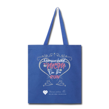 Load image into Gallery viewer, TC &quot;Homeschool Mom on the Run&quot; Tote Bag - royal blue