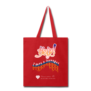 TC "Help! I Have A Teenager" Tote Bag - red
