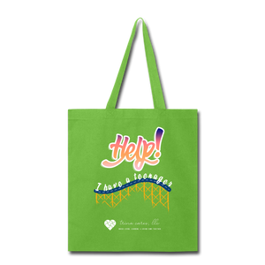 TC "Help! I Have A Teenager" Tote Bag - lime green
