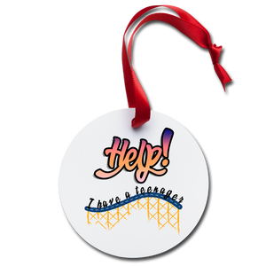 TC "Help! I Have a Teenager" Holiday Ornament - white