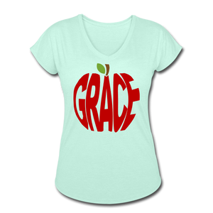 AoG Grace Women's Tri-Blend V-Neck T-Shirt - mint