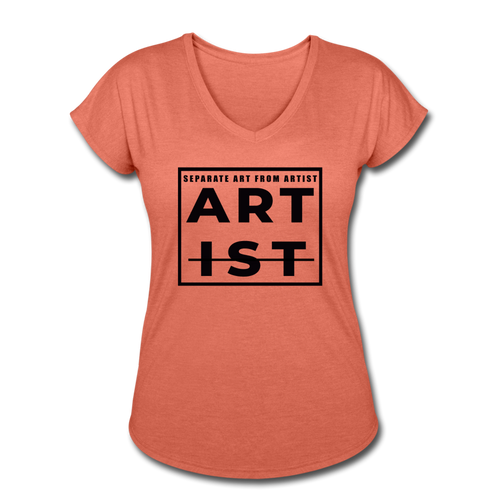 Art From Artist Women's Tri-Blend V-Neck T-Shirt - heather bronze