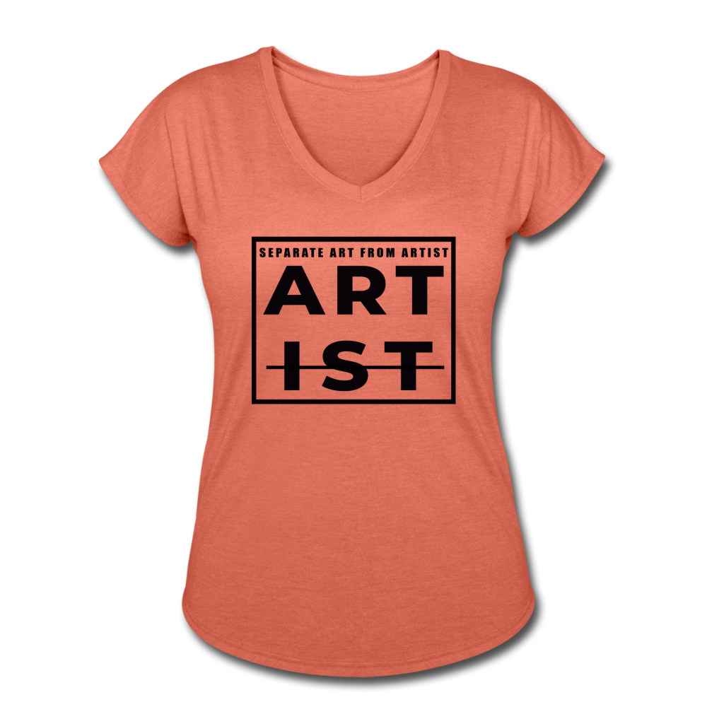 Art From Artist Women's Tri-Blend V-Neck T-Shirt - heather bronze