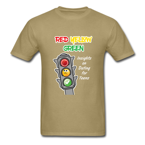Red Yellow Green Standard T-Shirt - khaki