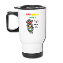 Load image into Gallery viewer, Red Yellow Green Travel Mug - white