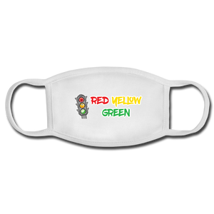 Red Yellow Green Face Mask - white/white
