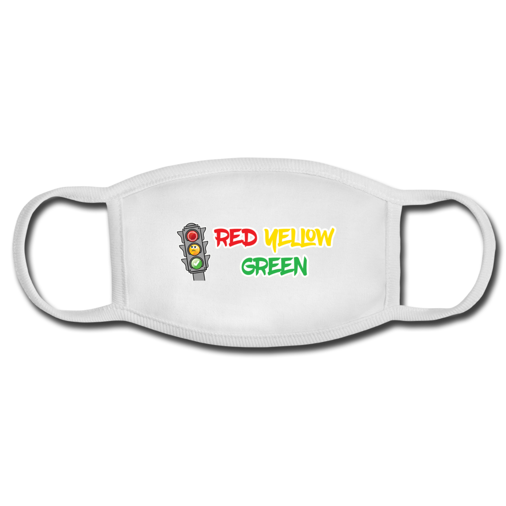 Red Yellow Green Face Mask - white/white