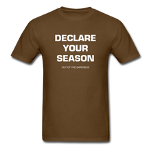 Load image into Gallery viewer, Declare Your Season Unisex Standard T-Shirt - brown