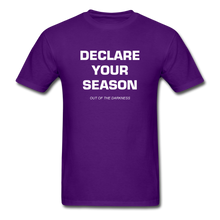 Load image into Gallery viewer, Declare Your Season Unisex Standard T-Shirt - purple