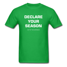 Load image into Gallery viewer, Declare Your Season Unisex Standard T-Shirt - bright green