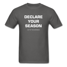 Load image into Gallery viewer, Declare Your Season Unisex Standard T-Shirt - charcoal