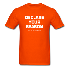 Load image into Gallery viewer, Declare Your Season Unisex Standard T-Shirt - orange