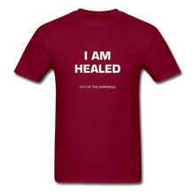 Load image into Gallery viewer, I Am Healed Unisex Standard T-Shirt - burgundy