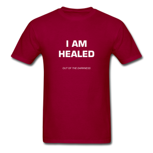 I Am Healed Unisex Standard T-Shirt - dark red
