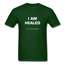 Load image into Gallery viewer, I Am Healed Unisex Standard T-Shirt - forest green