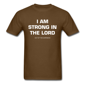 I Am Strong In the Lord Unisex Standard T-Shirt - brown