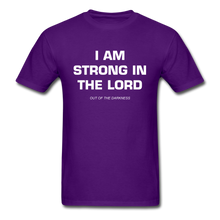 Load image into Gallery viewer, I Am Strong In the Lord Unisex Standard T-Shirt - purple