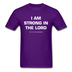 I Am Strong In the Lord Unisex Standard T-Shirt - purple