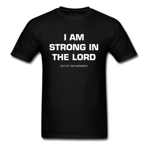 I Am Strong In the Lord Unisex Standard T-Shirt - black