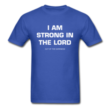 Load image into Gallery viewer, I Am Strong In the Lord Unisex Standard T-Shirt - royal blue