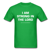 Load image into Gallery viewer, I Am Strong In the Lord Unisex Standard T-Shirt - bright green