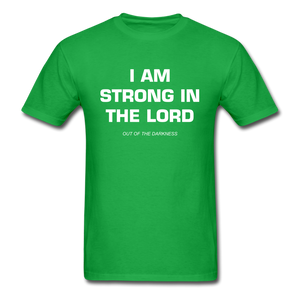 I Am Strong In the Lord Unisex Standard T-Shirt - bright green