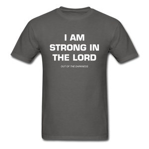 I Am Strong In the Lord Unisex Standard T-Shirt - charcoal